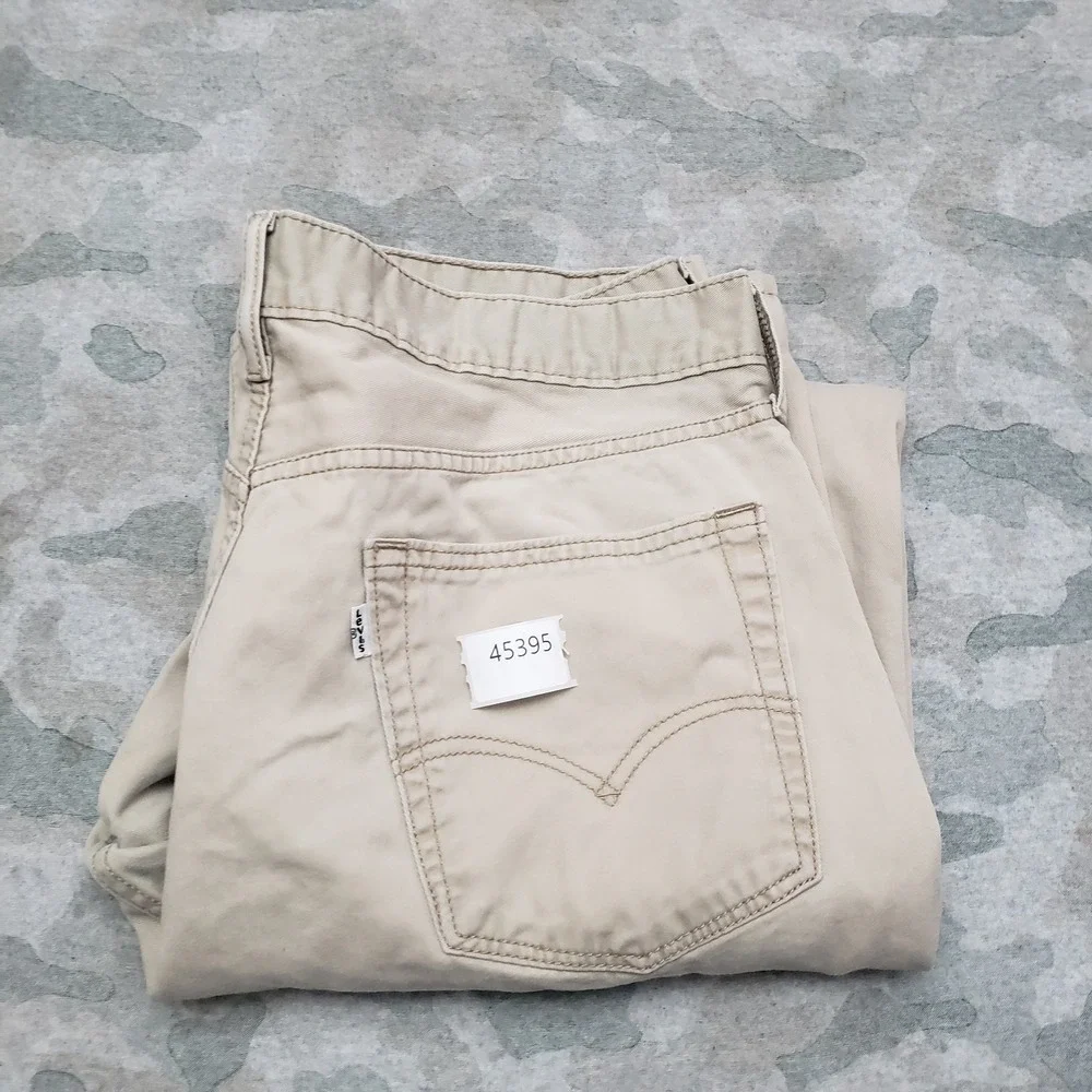 Levis Pants Mens 33x31 Tan Straight Leg Pockets‎